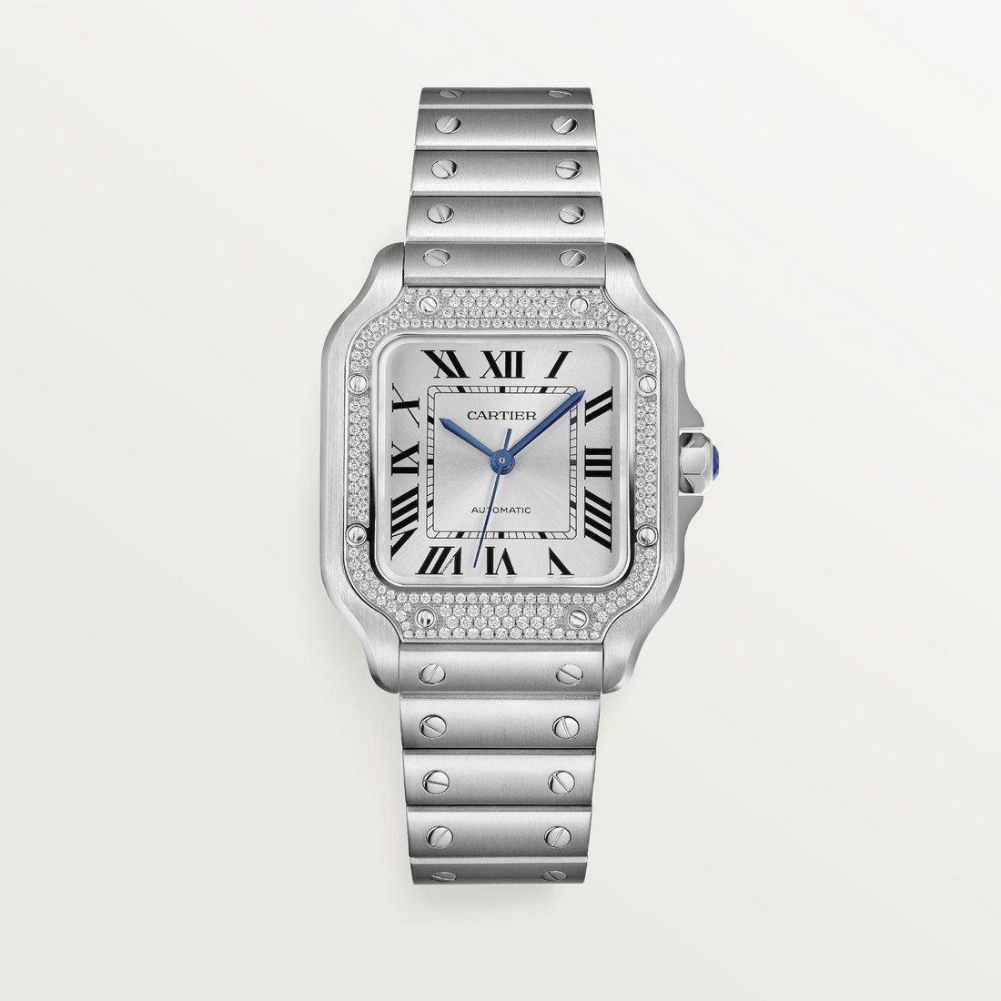 Đồng Hồ Cartier Santos De Cartier Medium Watch Nữ Xám